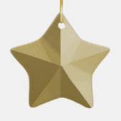 Gouden Kerstbal Aanpasbare Sjabloon Keramisch Ornament (Achterkant)