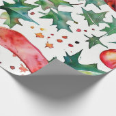 Gouden kerstbal elegantie cadeaupapier (Hoek)