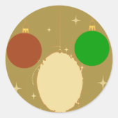 Gouden Kerstbal Sticker (Voorkant)
