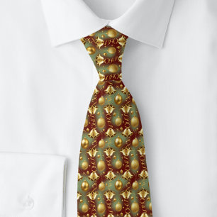 Gouden Kerstballen & Bellen Stropdas
