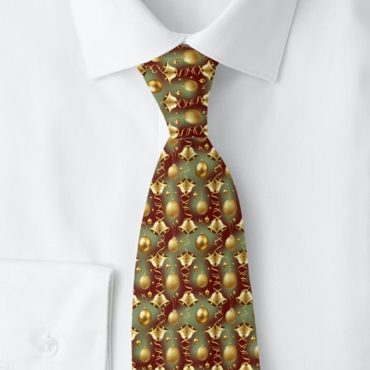 Gouden Kerstballen & Bellen Stropdas