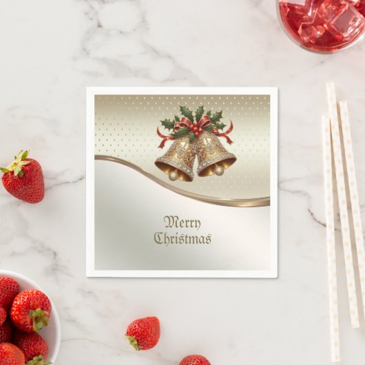 Gouden kerstballen Holiday servet (Insitu)