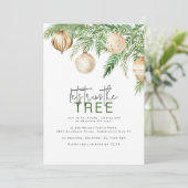 Gouden kerstballen | Laat de boom snoeien Save The Date (Staand voorkant)