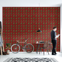 Gouden kerstballen Wallpaper Behang