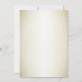 Gouden kerstbel Glanzende sterren Groene bladeren Kaart (Achterkant)