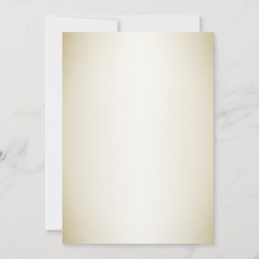 Gouden kerstbel Glanzende sterren Groene bladeren Kaart (Achterkant)