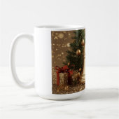 Gouden Kerstbel Mok – Festieve Kerstboom (Links)