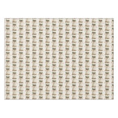 Gouden kerstbel Mooie groene bladeren Tafelkleed (Voorkant (Horizontaal))