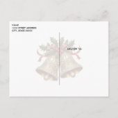 Gouden Kerstbellen Ansichtkaart Briefkaart (Achterkant)