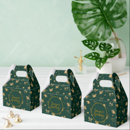 Gouden Kerstbellen & Lintpatroon Bedankdoosjes