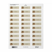 Gouden Kerstbellen Retouradreslabel Etiket (Full Sheet)