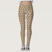 Gouden Kerstbellen Vakantielegging Leggings (Voorkant)