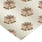 Gouden Kerstbellen Vakantietafel Runner Medium Tafelloper (Hoek)