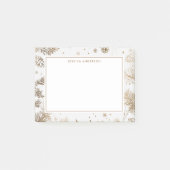 Gouden kerstblad gepersonaliseerde naam post-it® notes (Voorkant)