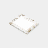 Gouden kerstblad gepersonaliseerde naam post-it® notes (Schuin)