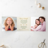 Gouden kerstbollen 3 foto sjabloon (Binnen)