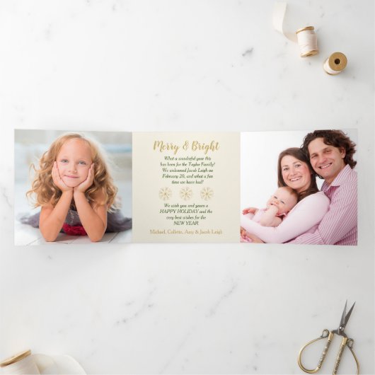 Gouden kerstbollen 3 foto sjabloon (Binnen)