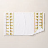 Gouden kerstbomen bad handdoek (Handdoek)