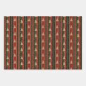 Gouden kerstbomen en strepen inpakpapier (Voorkant 3)