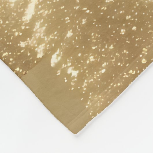 Gouden kerstbomen fleece deken (Hoek)