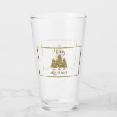 Gouden Kerstbomen Glas (Voorkant)