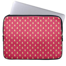 Gouden kerstbomen laptop sleeve