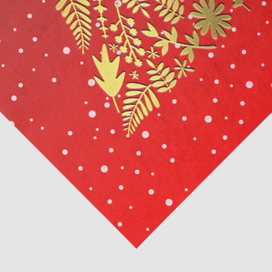 Gouden Kerstbomen Vakantie Weefsel Papier (Detail)