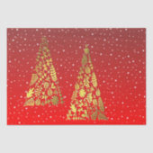 Gouden Kerstbomen Vakantie Weefsel Papier (Voorkant)
