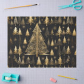 Gouden Kerstbomen Wrapping Decoupage Craft Tissuepapier (Craft)