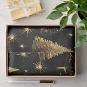 Gouden Kerstbomen Wrapping Decoupage Craft Tissuepapier (Geschenk)