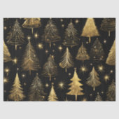 Gouden Kerstbomen Wrapping Decoupage Craft Tissuepapier (Voorkant)