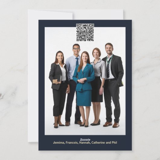 Gouden kerstboom 3D zakelijke groeten einde jaar Feestdagenkaart (Achterkant)