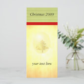 Gouden Kerstboom Adverteren Rack Kaart (Staand voorkant)