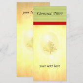Gouden Kerstboom Adverteren Rack Kaart (Voorkant / Achterkant)