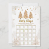 Gouden Kerstboom Baby Bingo Baby Shower Kaart (Voorkant)