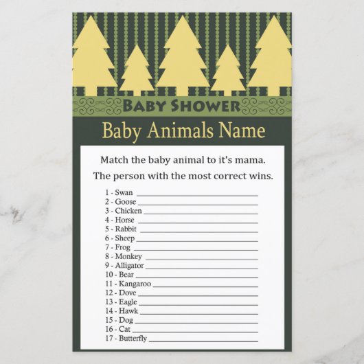 Gouden Kerstboom Baby Dieren Naam Spel (Voorkant)
