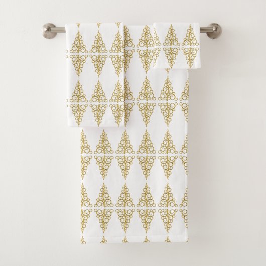 Gouden kerstboom bad handdoek (Insitu)