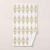 Gouden kerstboom bad handdoek (Handdoek)