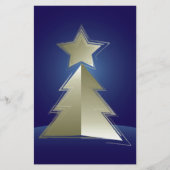 Gouden kerstboom briefpapier (Voorkant)