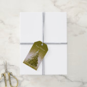 Gouden Kerstboom Cadeaublaadje Cadeaulabel (Met Touw)
