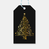 gouden kerstboom cadeaulabel (Achterkant)