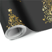 gouden kerstboom cadeaupapier (Rol Hoek)