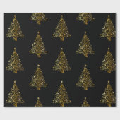 gouden kerstboom cadeaupapier (Vlak)