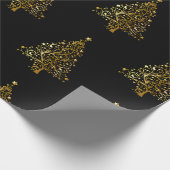 gouden kerstboom cadeaupapier (Hoek)