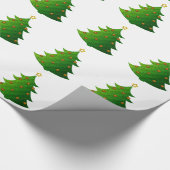 Gouden kerstboom cadeaupapier (Hoek)