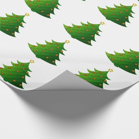 Gouden kerstboom cadeaupapier (Hoek)