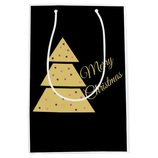 Gouden Kerstboom Cadeautas (Voorkant)