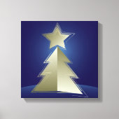 Gouden kerstboom canvas afdruk (Voorkant)