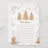 Gouden Kerstboom Capsule Nota Bericht Kaart (Voorkant)