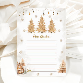 Gouden Kerstboom Capsule Nota Bericht Kaart